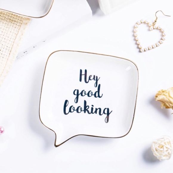 Ceramic Jewelry Trinket Dish Storage Plate - Picture 5 of 5